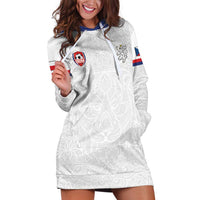 Custom Czech Republic Football White Version Hoodie Dress Go Champion Sporty Style LT18