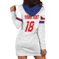 Custom Czech Republic Football White Version Hoodie Dress Go Champion Sporty Style LT18