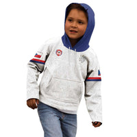 Custom Czech Republic Football White Version Kid Hoodie Go Champion Sporty Style LT18