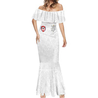 Custom Czech Republic Football White Version Mermaid Dress Go Champion Sporty Style LT18