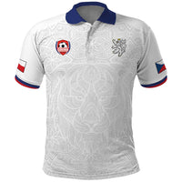 Custom Czech Republic Football White Version Polo Shirt Go Champion Sporty Style LT18