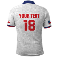 Custom Czech Republic Football White Version Polo Shirt Go Champion Sporty Style LT18