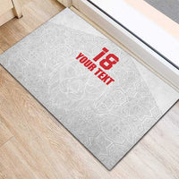 Custom Czech Republic Football White Version Rubber Doormat Go Champion Sporty Style LT18