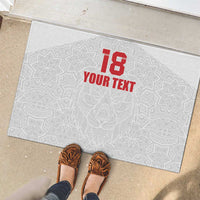 Custom Czech Republic Football White Version Rubber Doormat Go Champion Sporty Style LT18