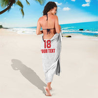 Custom Czech Republic Football White Version Sarong Go Champion Sporty Style LT18
