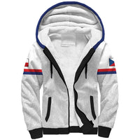 Custom Czech Republic Football White Version Sherpa Hoodie Go Champion Sporty Style LT18