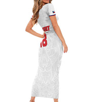 Custom Czech Republic Football White Version Short Sleeve Bodycon Dress Go Champion Sporty Style LT18