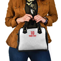 Custom Czech Republic Football White Version Shoulder Handbag Go Champion Sporty Style LT18