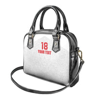 Custom Czech Republic Football White Version Shoulder Handbag Go Champion Sporty Style LT18