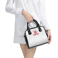 Custom Czech Republic Football White Version Shoulder Handbag Go Champion Sporty Style LT18