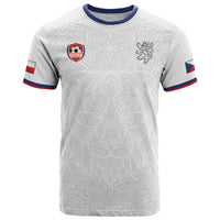 Custom Czech Republic Football White Version T Shirt Go Champion Sporty Style LT18