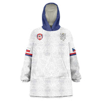 Custom Czech Republic Football White Version Wearable Blanket Hoodie Go Champion Sporty Style LT18