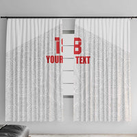 Custom Czech Republic Football White Version Window Curtain Go Champion Sporty Style LT18
