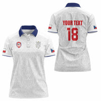 Custom Czech Republic Football White Version Women Polo Shirt Go Champion Sporty Style LT18