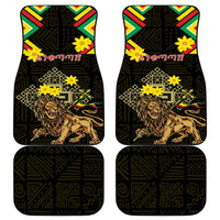 Ethiopia Enkutatash Lion of Judah Car Mats With Folk Pattern - Wonder Print Shop