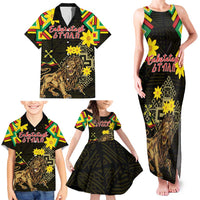 Ethiopia Enkutatash Lion of Judah Family Matching Tank Maxi Dress and Hawaiian Shirt With Folk Pattern - Wonder Print Shop
