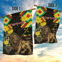 Ethiopia Enkutatash Lion of Judah Garden Flag With Folk Pattern - Wonder Print Shop