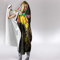 Ethiopia Enkutatash Lion of Judah Hooded Blanket With Folk Pattern