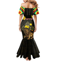 Ethiopia Enkutatash Lion of Judah Mermaid Dress With Folk Pattern - Wonder Print Shop