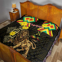 Ethiopia Enkutatash Lion of Judah Quilt With Folk Pattern - Wonder Print Shop