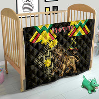 Ethiopia Enkutatash Lion of Judah Quilt With Folk Pattern - Wonder Print Shop