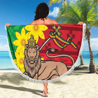 Ethiopia Enkutatash Melkam Addis Amet Beach Blanket With Bidens Macroptera - Wonder Print Shop