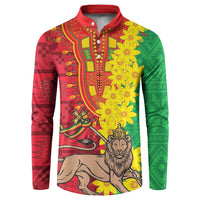 Ethiopia Enkutatash Melkam Addis Amet Button Sweatshirt With Bidens Macroptera - Wonder Print Shop