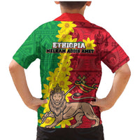 Ethiopia Enkutatash Melkam Addis Amet Family Matching Mermaid Dress and Hawaiian Shirt With Bidens Macroptera - Wonder Print Shop