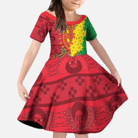 Ethiopia Enkutatash Melkam Addis Amet Family Matching Off The Shoulder Long Sleeve Dress and Hawaiian Shirt With Bidens Macroptera - Wonder Print Shop