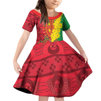 Ethiopia Enkutatash Melkam Addis Amet Family Matching Off Shoulder Short Dress and Hawaiian Shirt With Bidens Macroptera - Wonder Print Shop