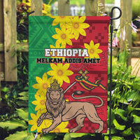 Ethiopia Enkutatash Melkam Addis Amet Garden Flag With Bidens Macroptera - Wonder Print Shop
