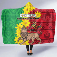 Ethiopia Enkutatash Melkam Addis Amet Hooded Blanket With Bidens Macroptera