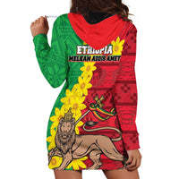 Ethiopia Enkutatash Melkam Addis Amet Hoodie Dress With Bidens Macroptera - Wonder Print Shop