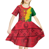 Ethiopia Enkutatash Melkam Addis Amet Kid Short Sleeve Dress With Bidens Macroptera - Wonder Print Shop