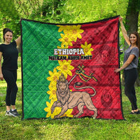 Ethiopia Enkutatash Melkam Addis Amet Quilt With Bidens Macroptera - Wonder Print Shop