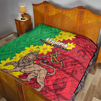 Ethiopia Enkutatash Melkam Addis Amet Quilt With Bidens Macroptera - Wonder Print Shop