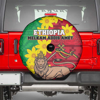 Ethiopia Enkutatash Melkam Addis Amet Spare Tire Cover With Bidens Macroptera - Wonder Print Shop