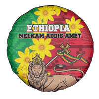Ethiopia Enkutatash Melkam Addis Amet Spare Tire Cover With Bidens Macroptera - Wonder Print Shop