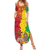Ethiopia Enkutatash Melkam Addis Amet Summer Maxi Dress With Bidens Macroptera - Wonder Print Shop
