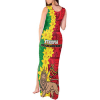 Ethiopia Enkutatash Melkam Addis Amet Tank Maxi Dress With Bidens Macroptera - Wonder Print Shop