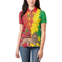 Ethiopia Enkutatash Melkam Addis Amet Women Polo Shirt With Bidens Macroptera - Wonder Print Shop