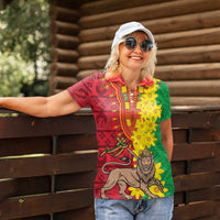 Ethiopia Enkutatash Melkam Addis Amet Women Polo Shirt With Bidens Macroptera - Wonder Print Shop