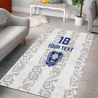 Custom York Minstrel Spirit Area Rug Norse Viking Pattern White Version - Wonder Print Shop