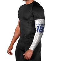 Custom York Minstrel Spirit Arm Sleeves Norse Viking Pattern White Version - Wonder Print Shop