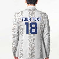 Custom York Minstrel Spirit Blazer Norse Viking Pattern White Version - Wonder Print Shop