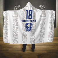 Custom York Minstrel Spirit Hooded Blanket Norse Viking Pattern White Version - Wonder Print Shop