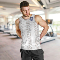 Custom York Minstrel Spirit Men Tank Top Norse Viking Pattern White Version - Wonder Print Shop