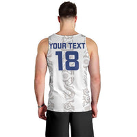 Custom York Minstrel Spirit Men Tank Top Norse Viking Pattern White Version - Wonder Print Shop