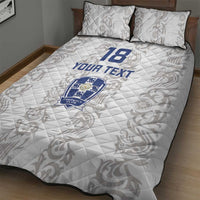 Custom York Minstrel Spirit Quilt Bed Set Norse Viking Pattern White Version - Wonder Print Shop