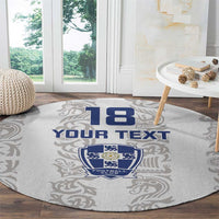 Custom York Minstrel Spirit Round Carpet Norse Viking Pattern White Version - Wonder Print Shop